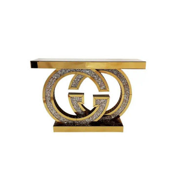 Glitz Glam Console Table -Gold