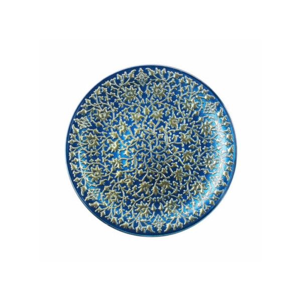 IRENA PLATE SHIRAZ 35CM BLUE & GOLD - Set of 1