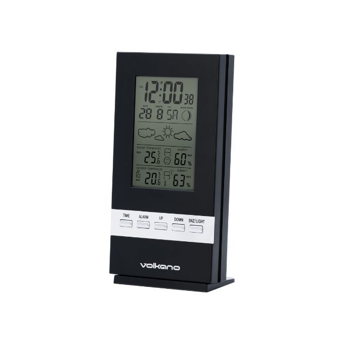 Volkano Weather Station and Temperature Indicator Dew series  - Black