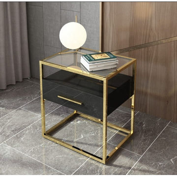 EFURN- Lucy Pedestal / Side Table Black
