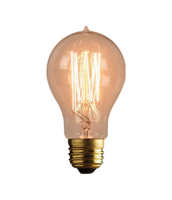 110-240V, 40W Globe Type Carbon Filament Lamp, E27