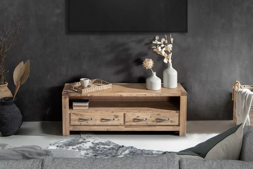 TV Stand 1.5m – Solid Acacia Wood TV Unit with Drawers