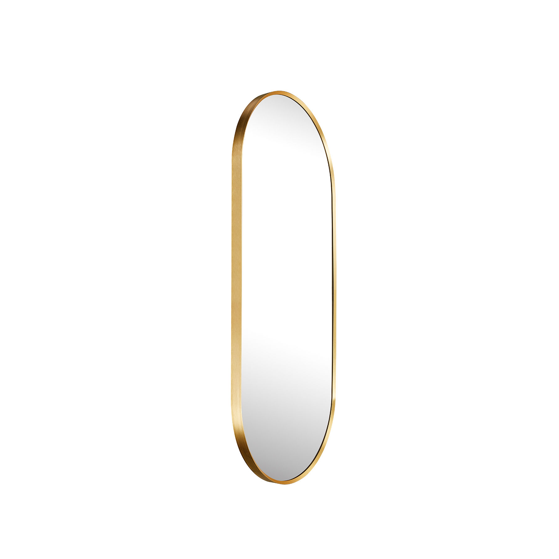 Paramount Mirrors & Prints - Slanted Pill Framed Aluminum Mirror