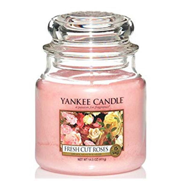 Yankee Candle Fresh Cut Roses Medium Jar Retail Box No