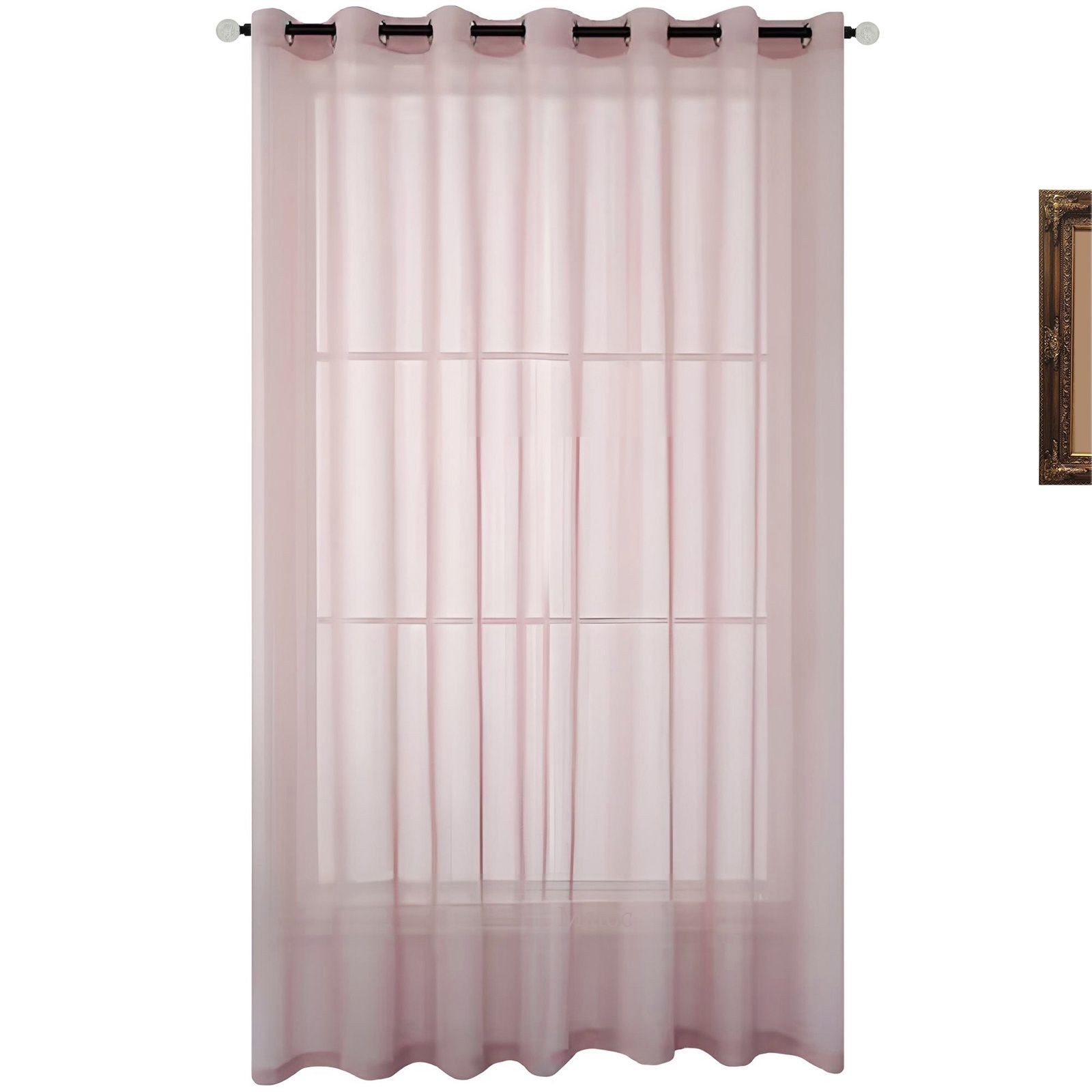 Matoc Designs Curtain - Mystic Voile - Pink - Eyelet - 500cm W x 233cm H