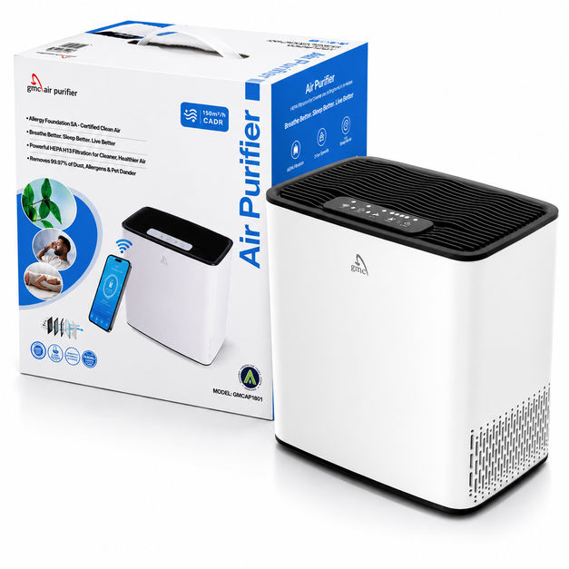GMC - Air Purifier with HEPA H13 Filter - 99% Cleaner Air for Allergies