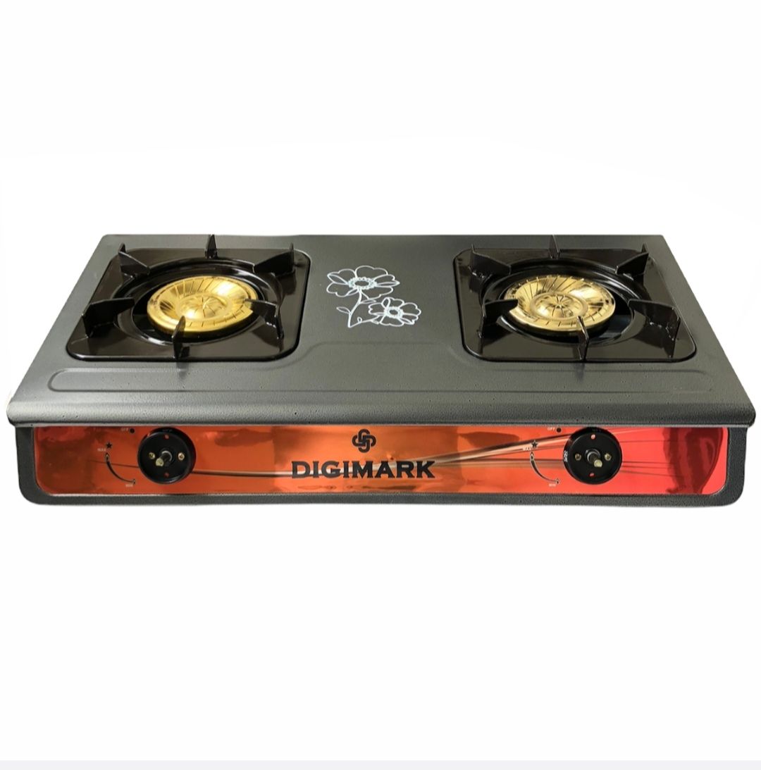 Digimark - 2 Burner Stainless Steel Gas Stove - Powder Coated Finish