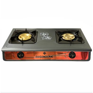 Digimark - 2 Burner Stainless Steel Gas Stove - Powder Coated Finish