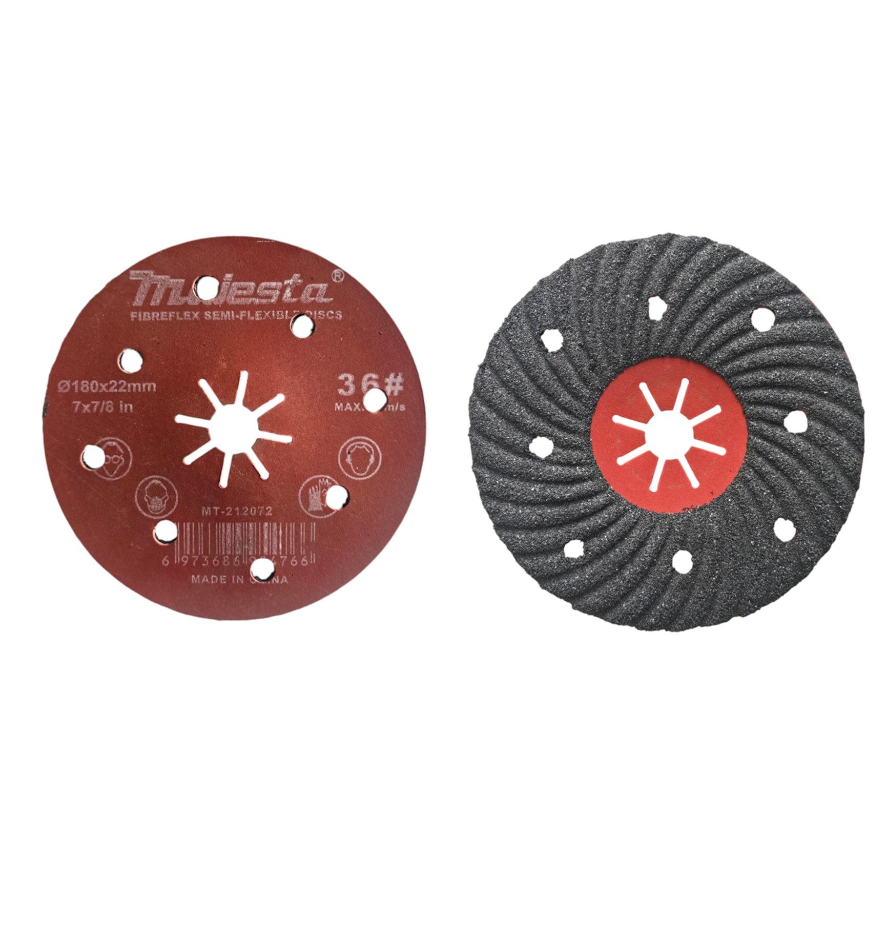 Majesta Fibreflex Semi Flexible Surface Grinding Disc 180mm 36 Grit