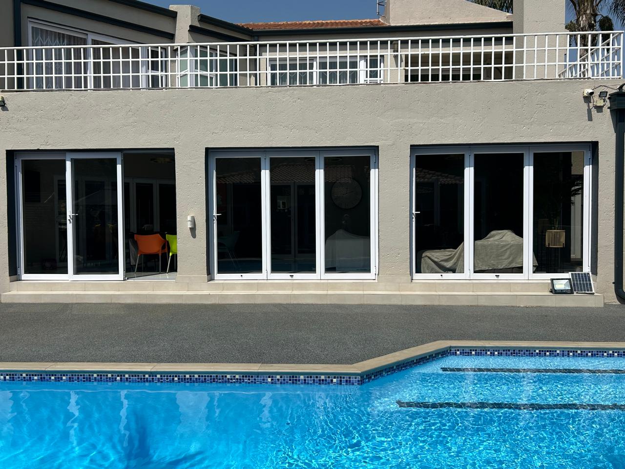 GreenLine Interiors Aluminium folding door 3 panel Black Left hand opening W1800mm x H2100mm