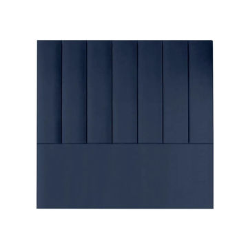 Maya Velvet Panel Headboard -King - Dark Blue