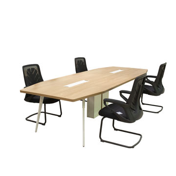 GOF Furniture – Nerald Boardroom Table with Four Akin Office Chairs
