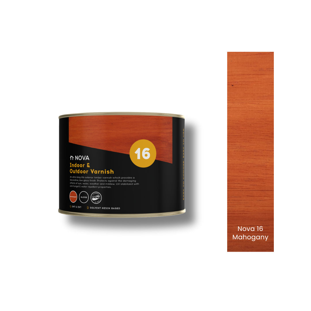 Nova 16 Indoor & Outdoor Varnish - Mahogany 1lt