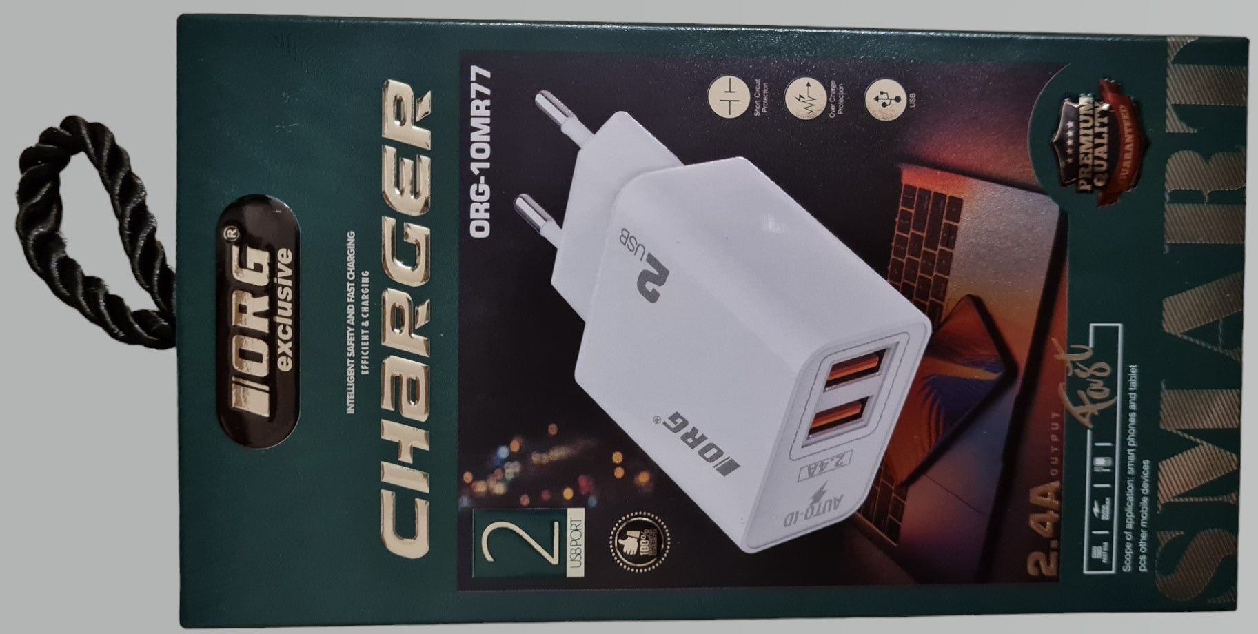 Charger house ORG 2xUSB - nocables 10MR77 or P