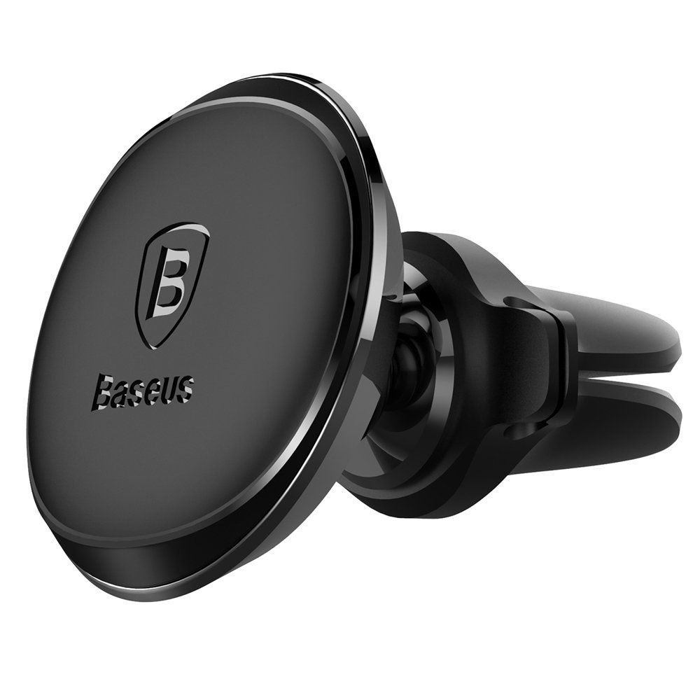 Baseus Magnetic Air Vent Car Mount Holder with Cable Clip - Black