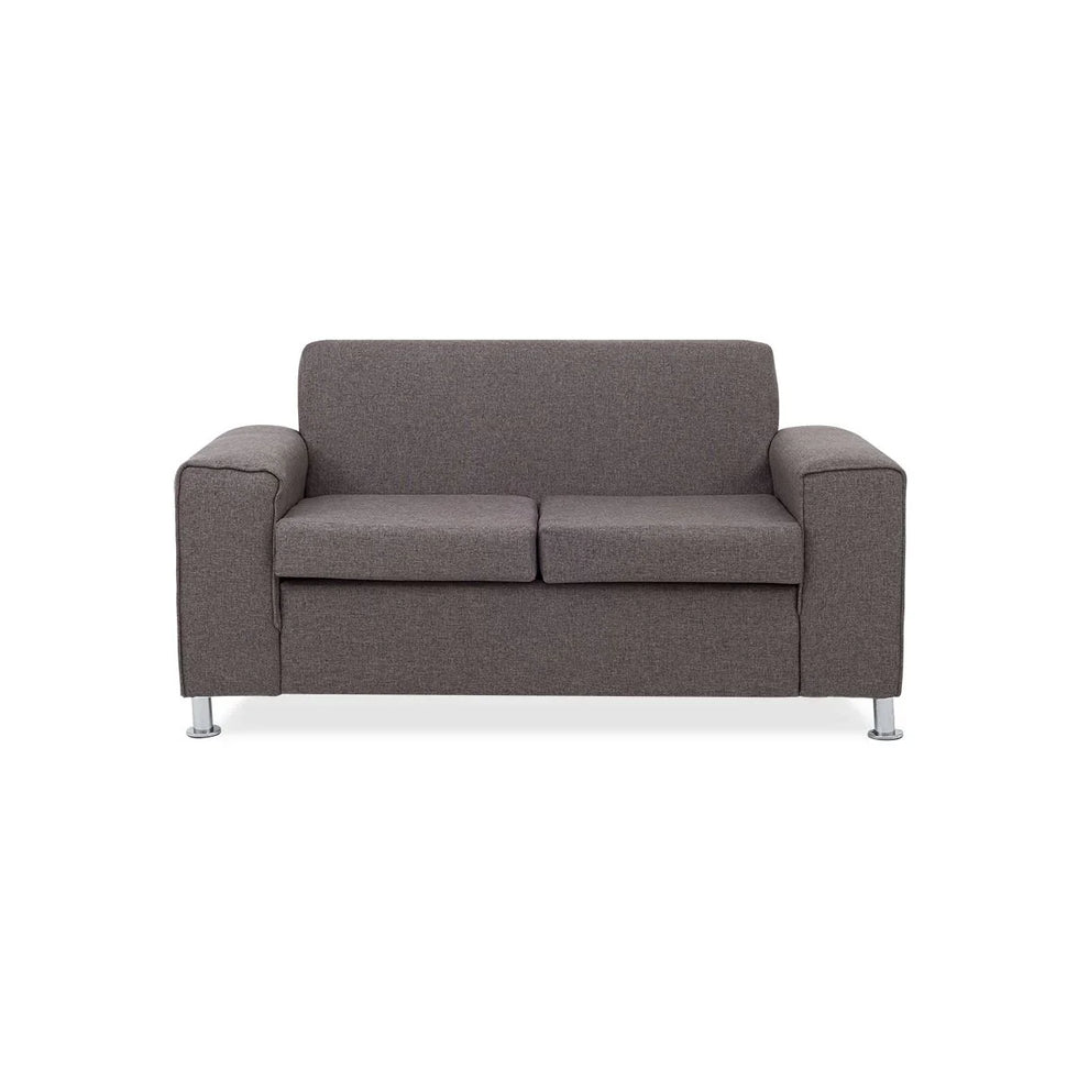Comfy Home Furnitures Lola Fabric 2 Seater Couch Brown