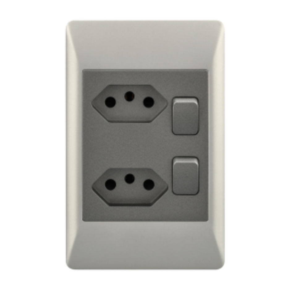 2 New RSA Sockets + SchukoÂ  with 3 Switches â€“ 4 X 4