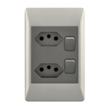 2 New RSA Sockets + SchukoÂ  with 3 Switches â€“ 4 X 4