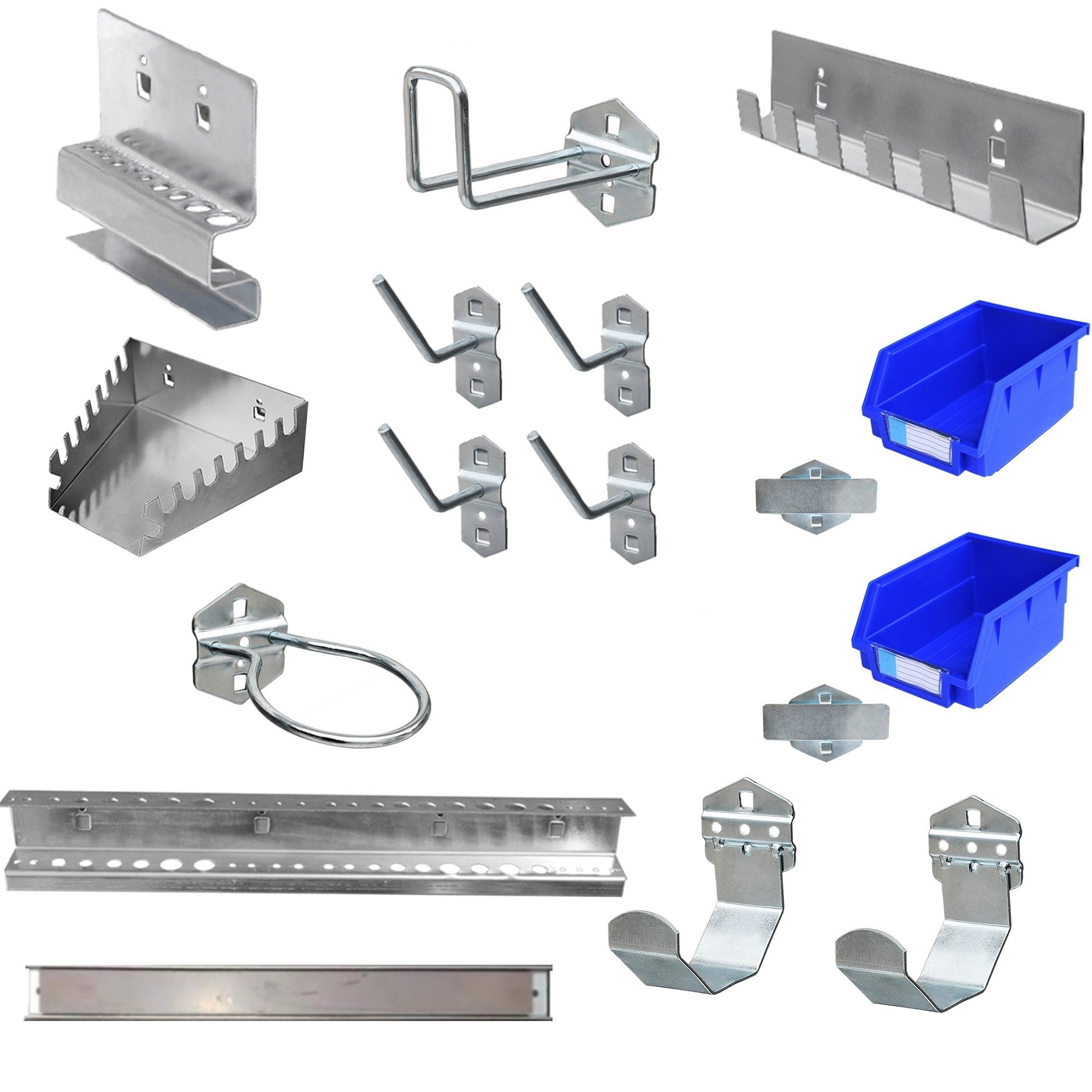 17pcs Steel Pegboard Hooks Accessory Set