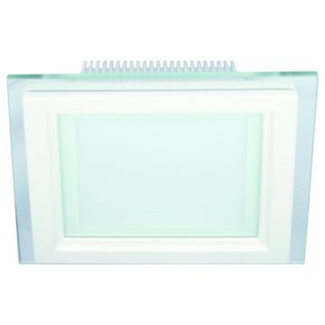 6W 85-265V 100x100mm Square C/W Glass LED Downlight 6000K