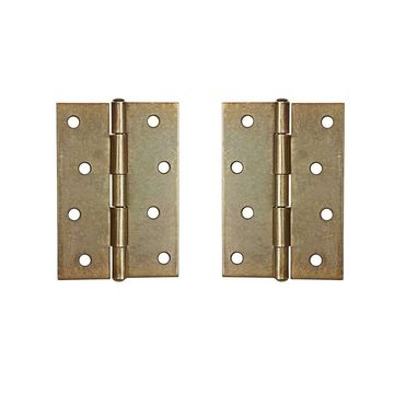 Door Hinges - 100mm Brass Plated (6 Pairs)