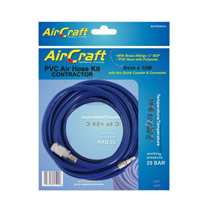 Aircraft Pvc Hose 8mm X 10M With Aro Quick Coupler & Connector