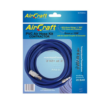 Aircraft Pvc Hose 8mm X 10M With Aro Quick Coupler & Connector