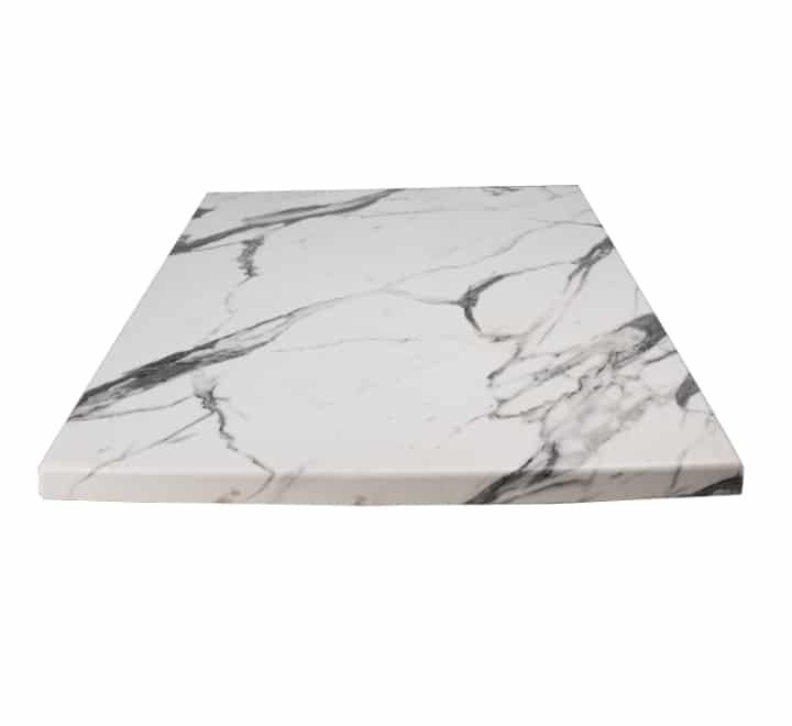 Vividitto - Werzalit Square Cafe Table Top 60cm - Afyon Marble