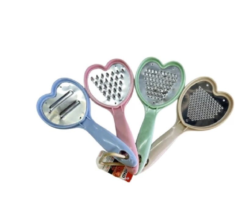 Heart-shaped multi-purpose graters