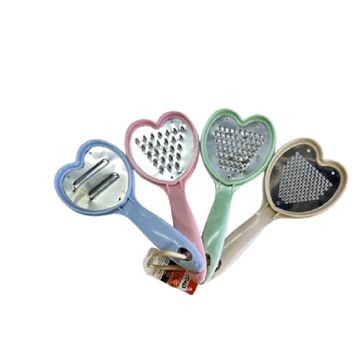 Heart-shaped multi-purpose graters