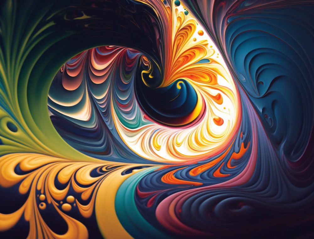 Canvas Wall Art - Canvas Wall Art-Vibrant Colorful Dutch Pour - B1247 - [120 x 80 cm]