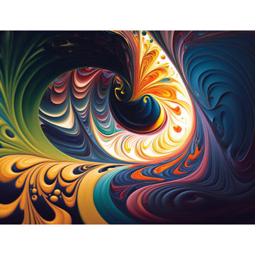 Canvas Wall Art - Canvas Wall Art-Vibrant Colorful Dutch Pour - B1247 - [120 x 80 cm]