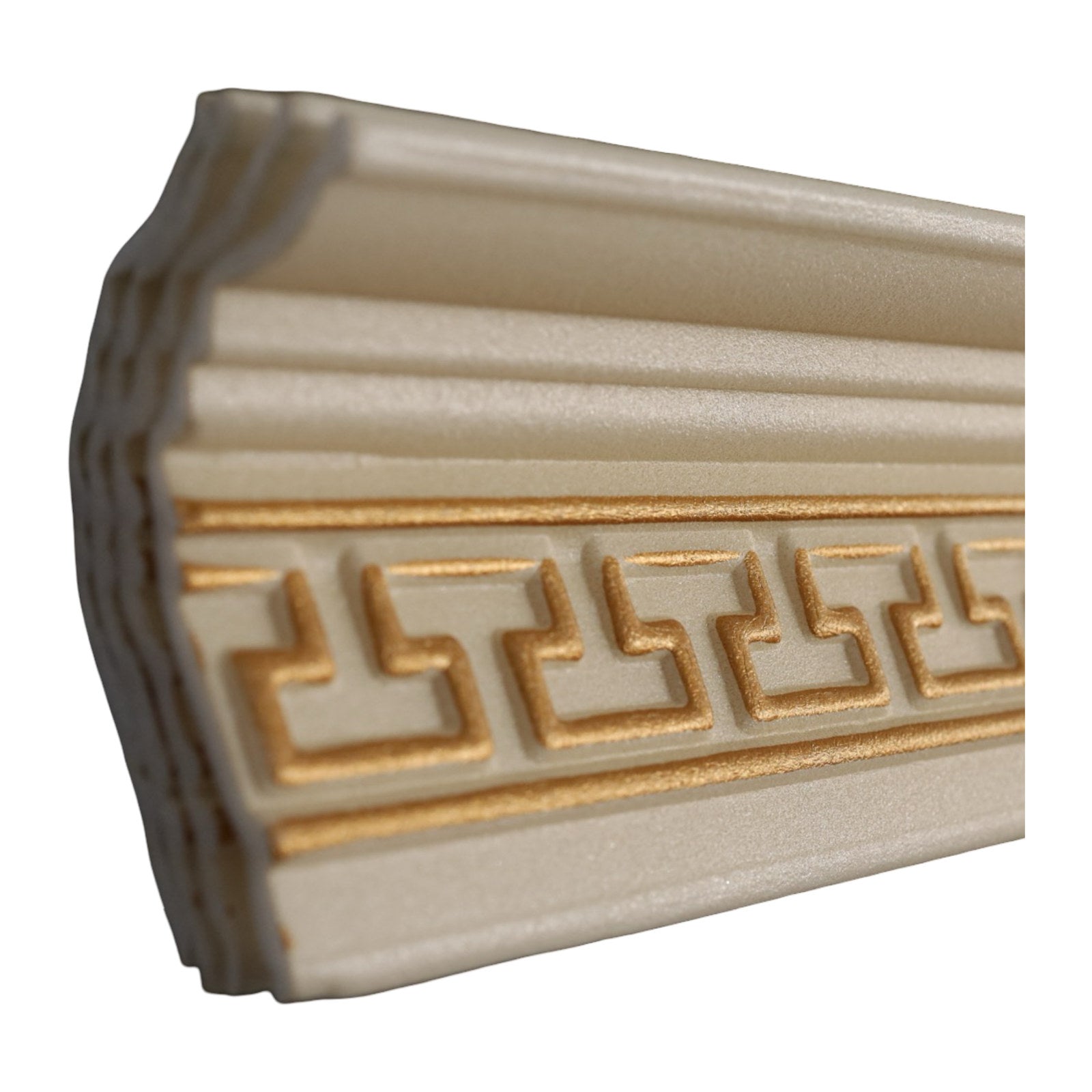 CBS Decor T17 Polystyrene Ceiling Cornice 2 m Pack of 4 - Beige And Gold