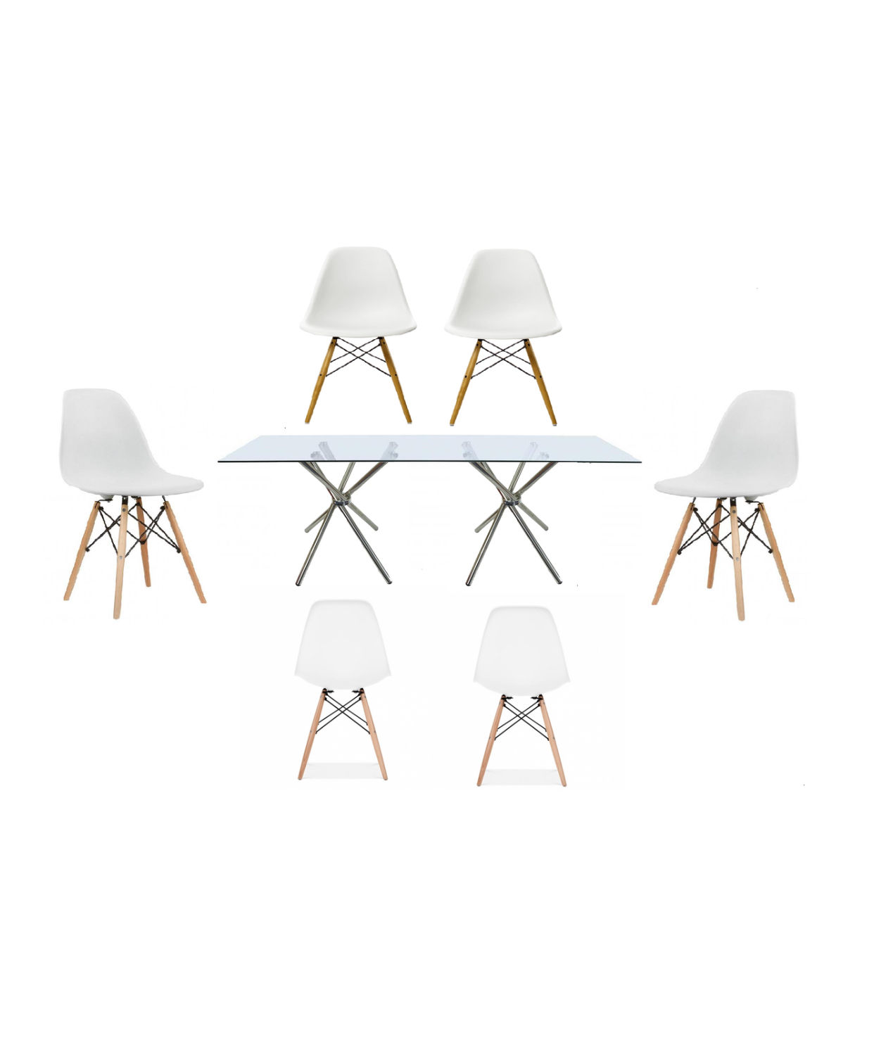IG Furn- Emma 7 Piece Dining Set  White