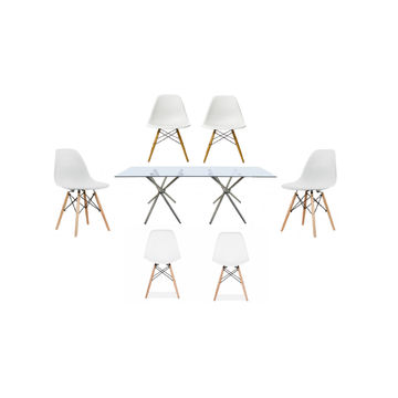 IG Furn- Emma 7 Piece Dining Set  White