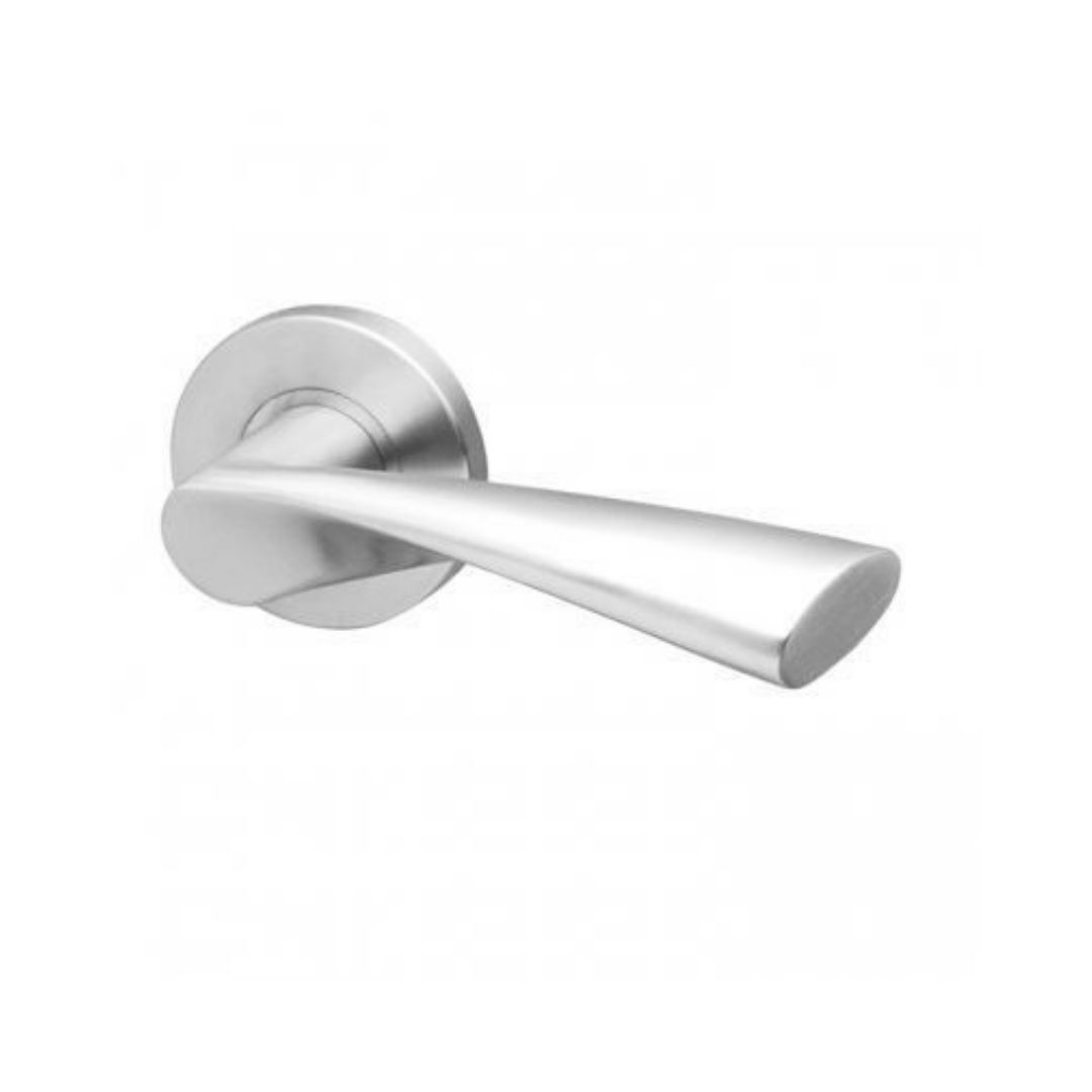 Sambava - Solid Stainless Steel Lever Handle on Rose