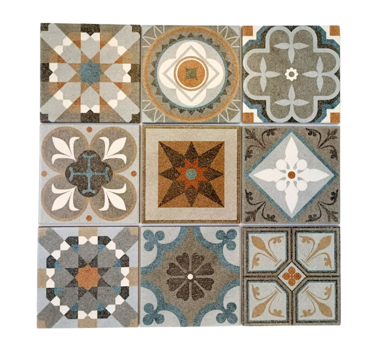 Earthstone Persian - Deco Tile (20 Unique Tiles - 200x200 - box of 30)
