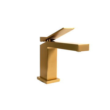 Milan Basin Mixer Brass - Brushed Gold