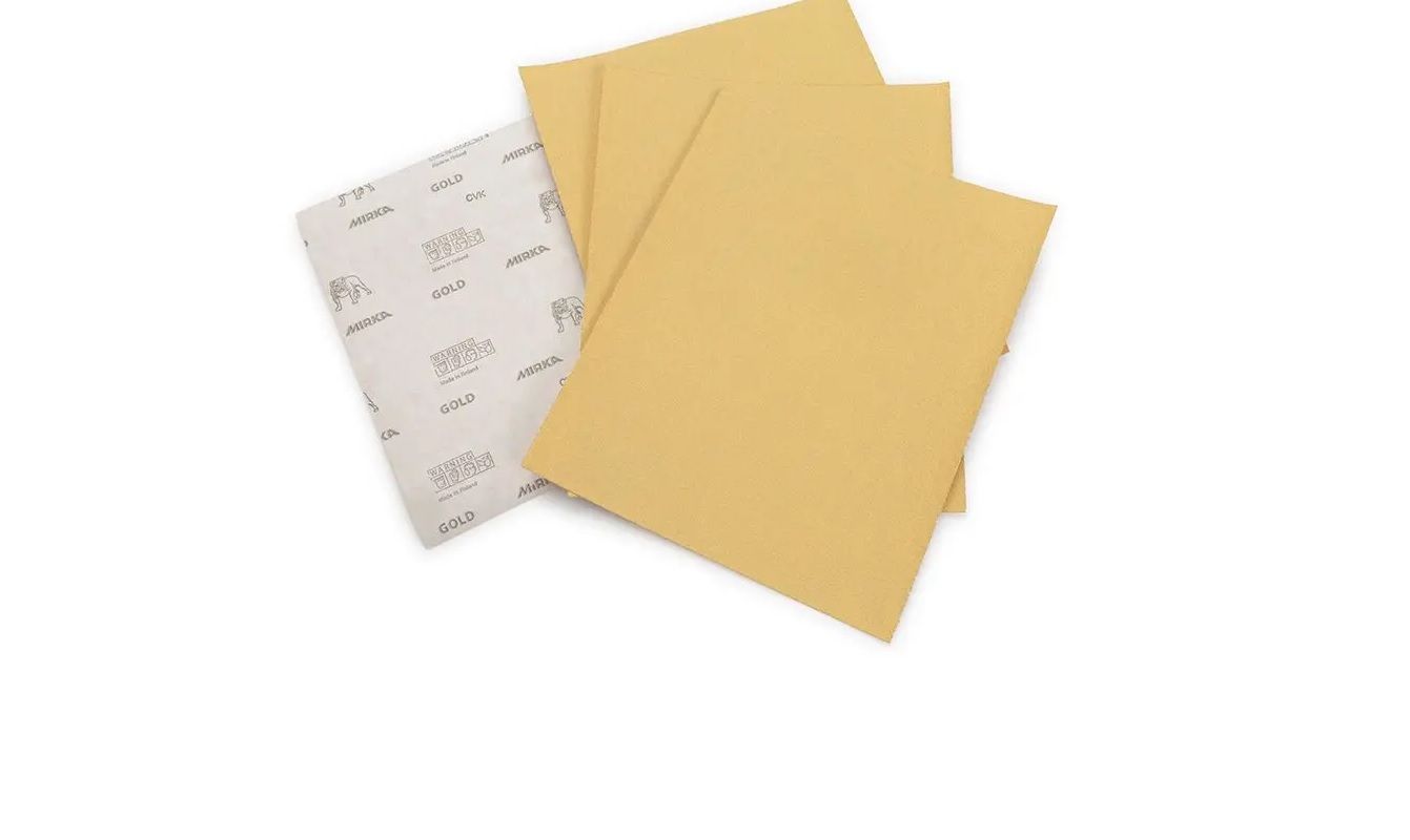Gold Sandpaper, 280mm x 230mm, P120 (4 pack) BY WOODLY