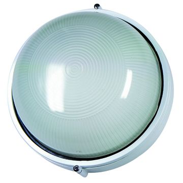 White Die Cast Bulkhead E27 100W IP54
