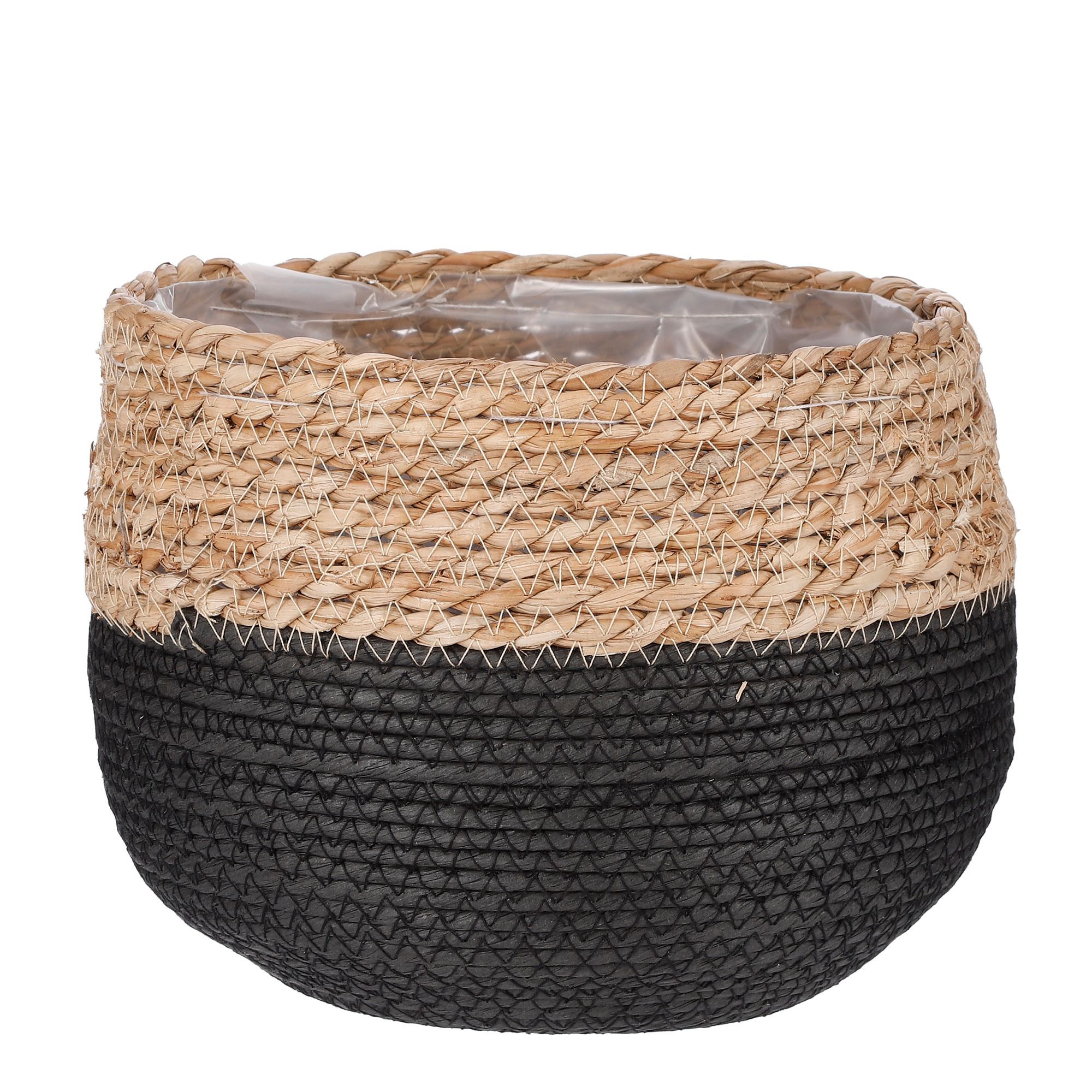 Jorck basket round black - h24xd26cm