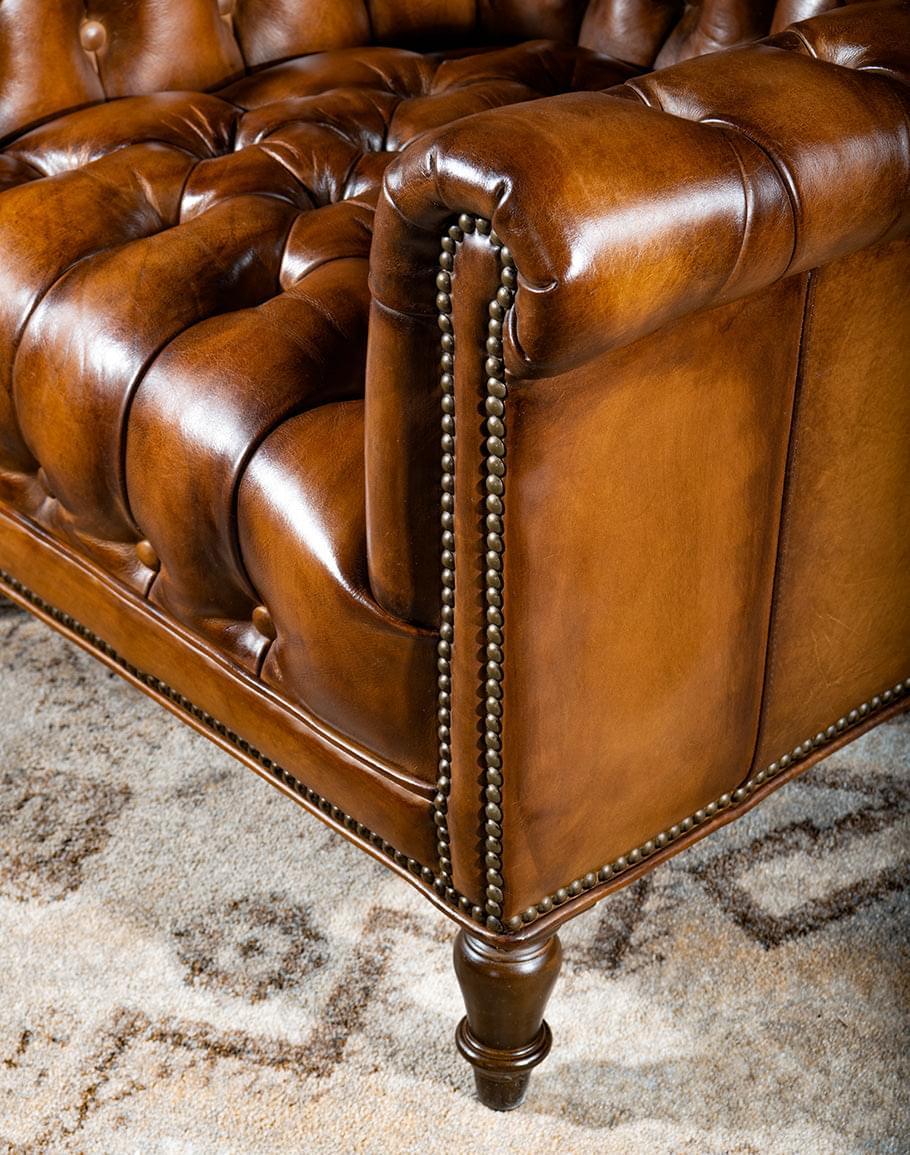 Briaton Vintage Tufted Lounge Chair - Amanzi Harness