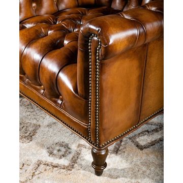 Briaton Vintage Tufted Lounge Chair - Amanzi Harness
