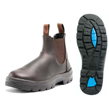 Steel Blue Hobart Chelsea Steel Boots - Brown UK 9