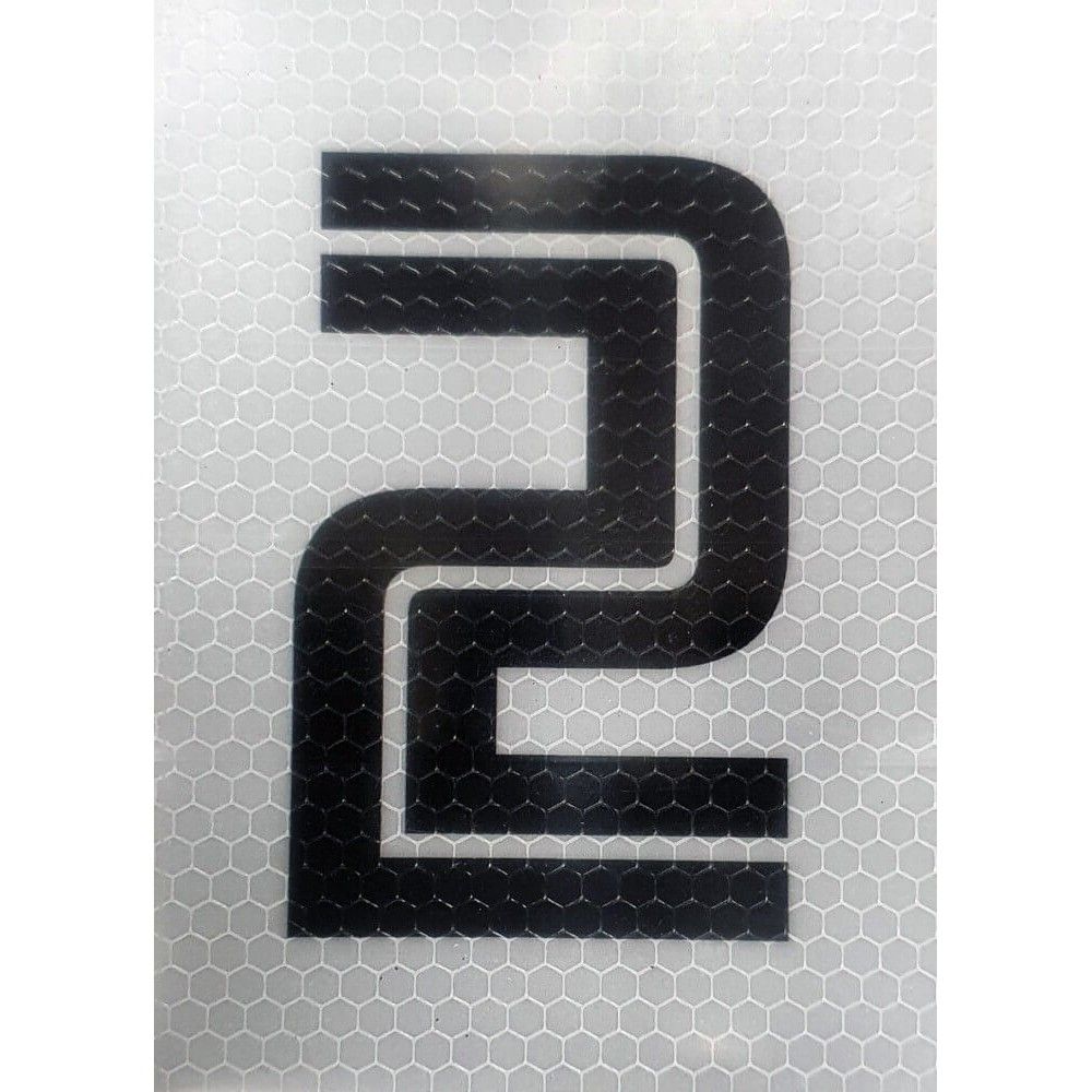 Black & White Reflective Number 2