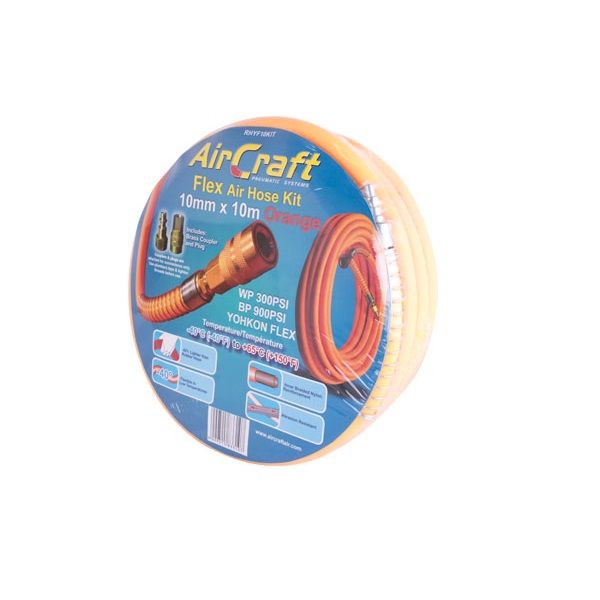AirCraft - Flex Air Hose 10mm x 100M Orange