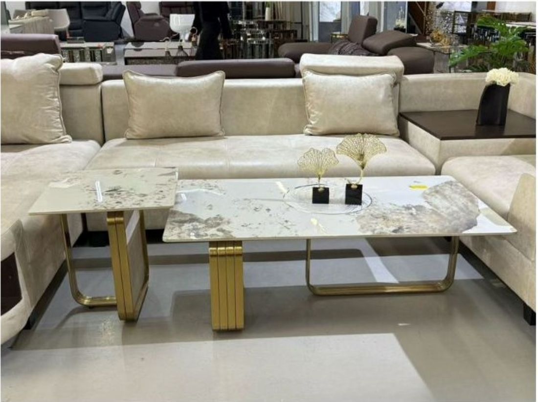Marble Gold Legged Coffee Table