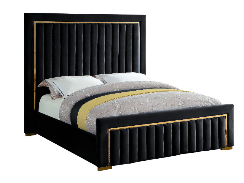 Hope Sleigh Bed Double -Black