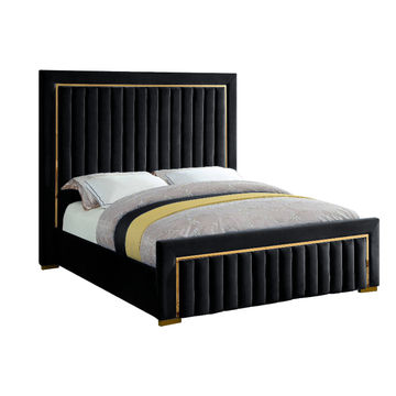 Hope Sleigh Bed Double -Black