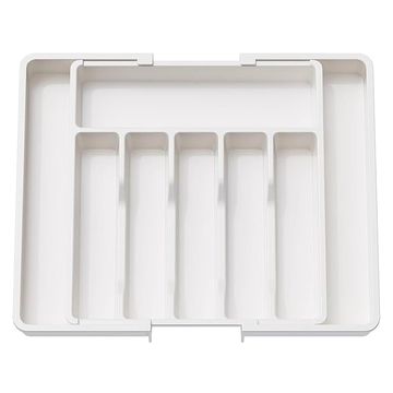 White Expandable Cutlery Storage Divider For Drawer - JG20375406